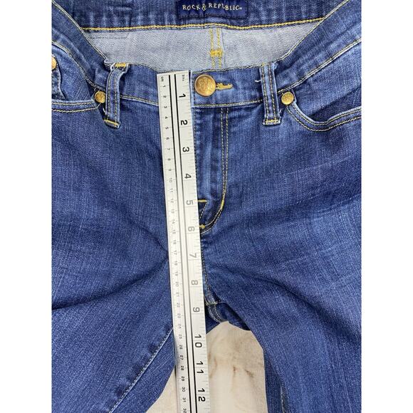 Rock & Republic Kasandra Bootcut Jeans Womens 10 Blue Mid Rise Stretch Denim - Picture 7 of 13
